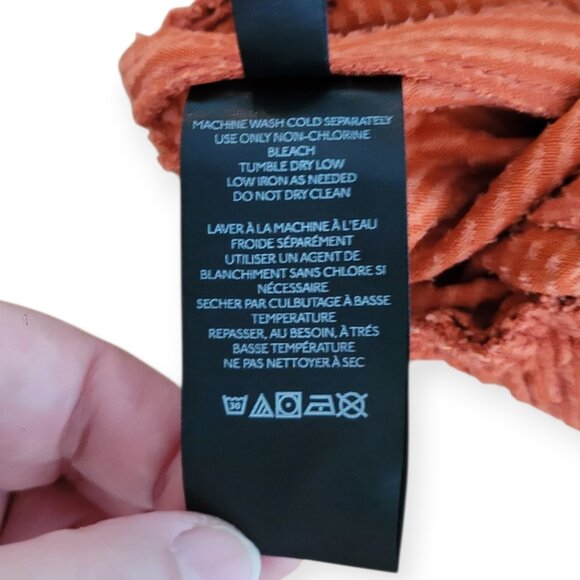 Urban Outfitters Corduroy Cargo Pants Small Stretch Waist Rust - Picture 15 of 16